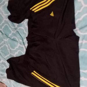 Mens ADIDAS Black and Yellow Athletic Pants Size XL